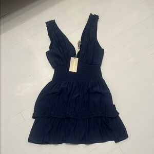 Ramy Brook Blue Fit and Flare Mini Dress